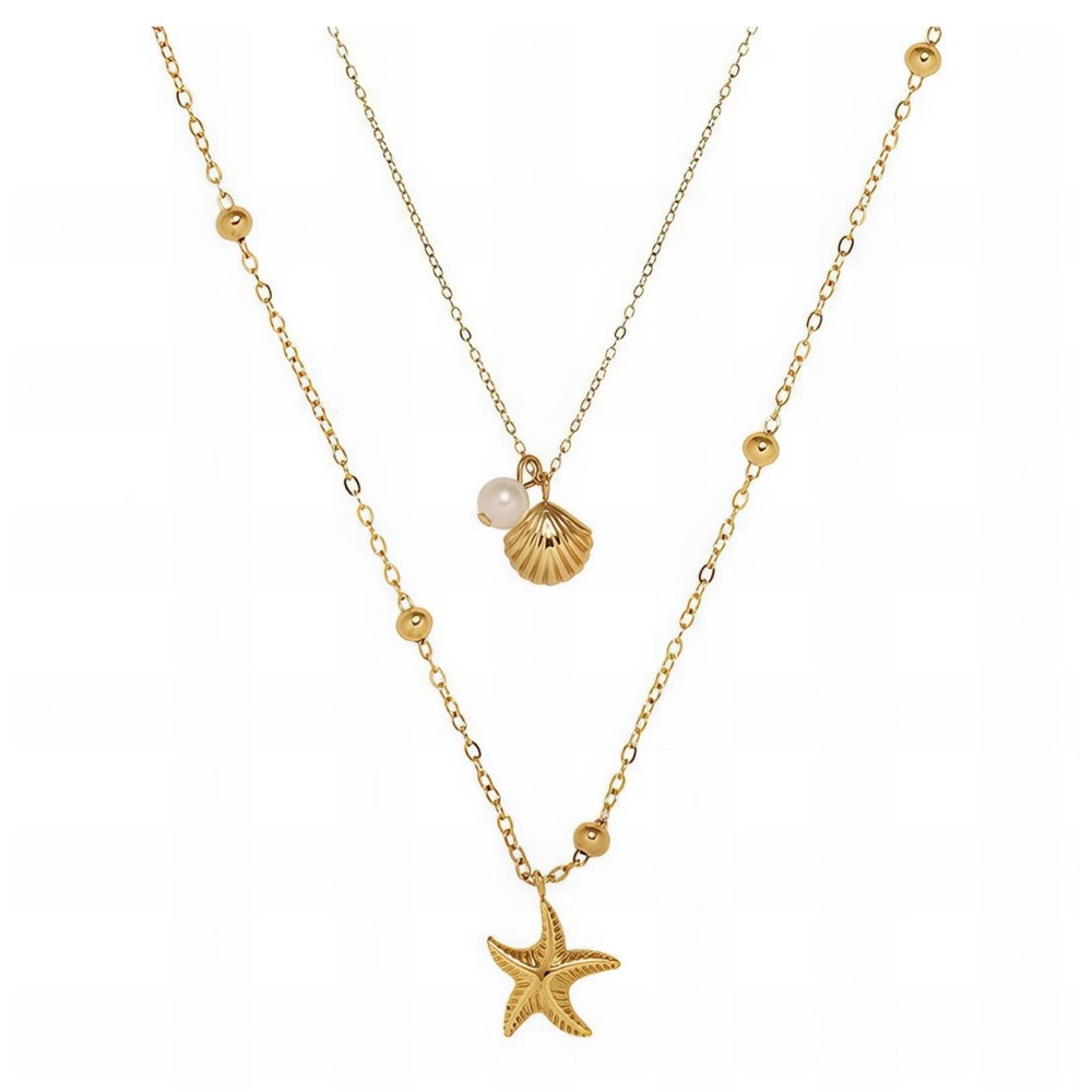 18K GOLD PLATED STAINLESS STEEL NECKLACE, INTENSITY